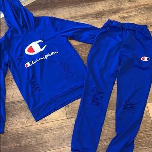 Champion inspired jogging suit